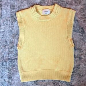 Wilfred by Aritzia sweater vest butter yellow xs